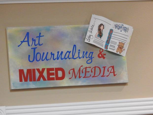 Mixed media and journaling sign